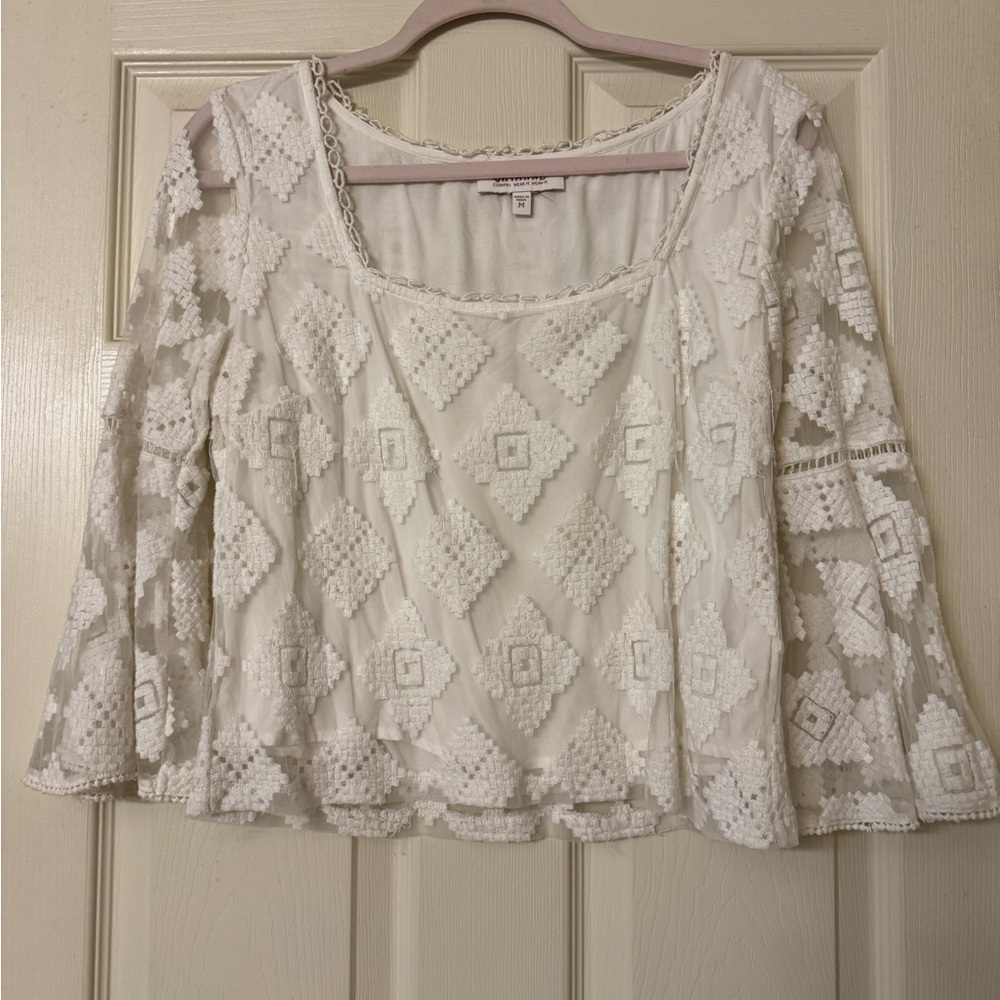 Shyanne White Lace Blouse worn once